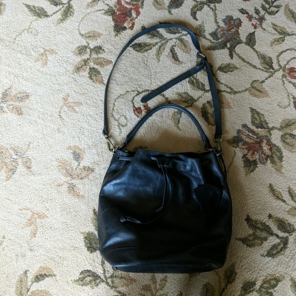 100% leather madewell lafyette bucket bag - Picture 2 of 7